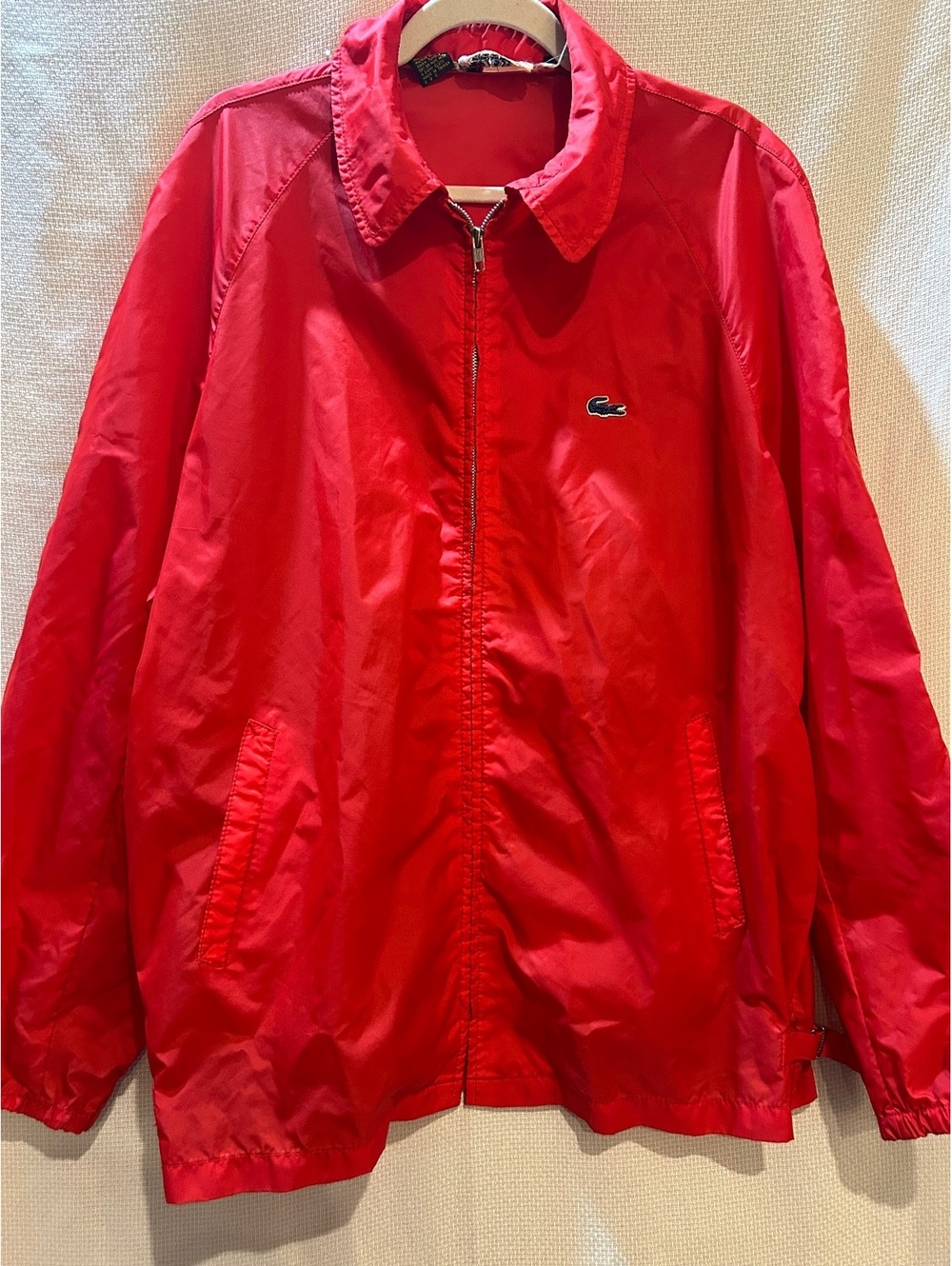 Vintage IZOD Lacoste Red Lightweight Zip-Up Jacket XL